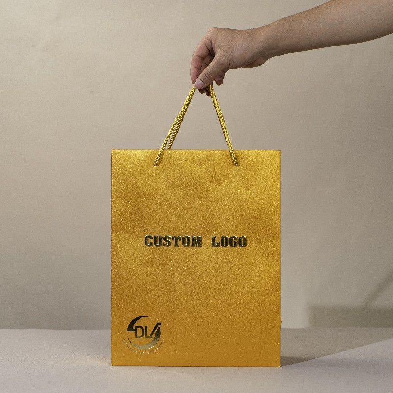 Gold metallic paper bag