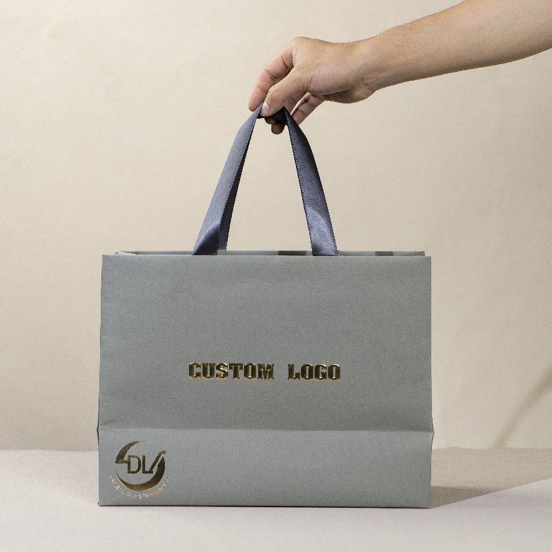 Grey art paper bag
