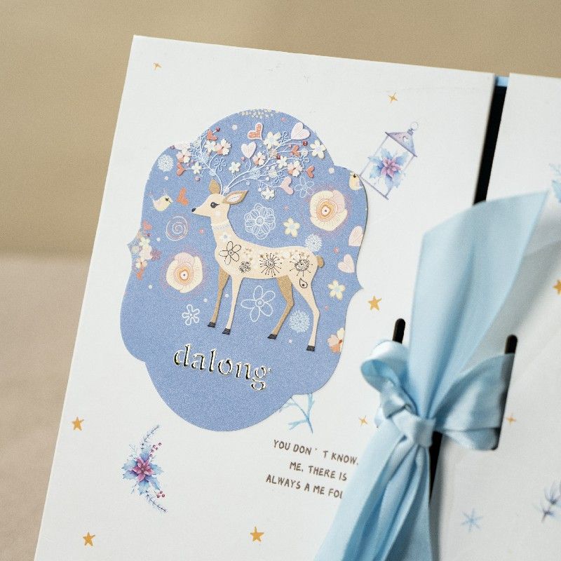 Greeting card with ribbon