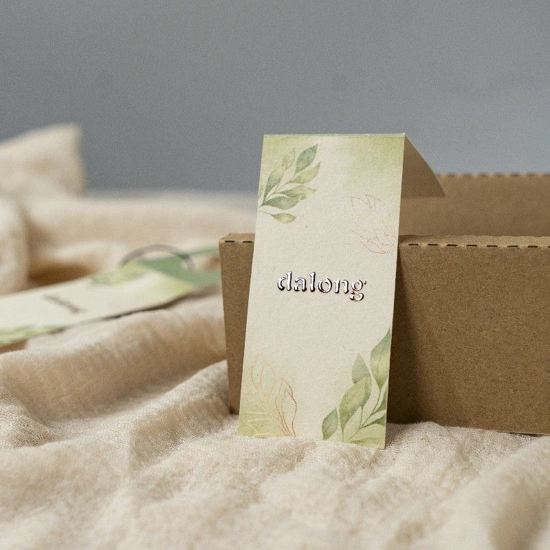 Botanical kraft tag